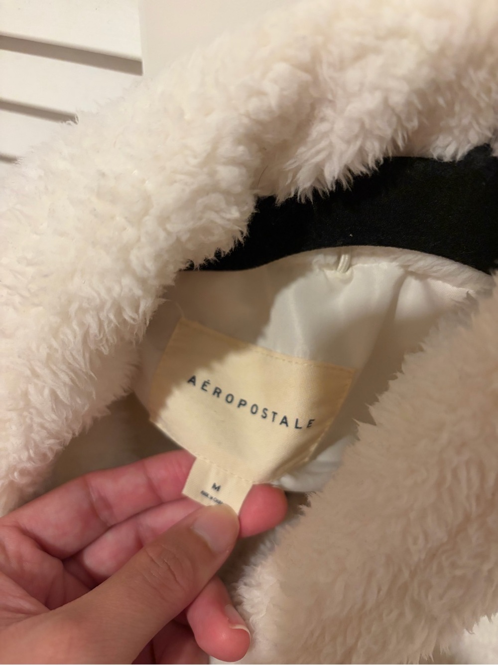 Aeropostale White Plush Puffer Jacket - Picture 2 of 3
